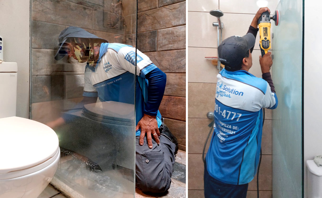 Recupere la Transparencia de sus Vidrios y Duchas